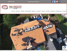 Tablet Screenshot of prescottroofing.com